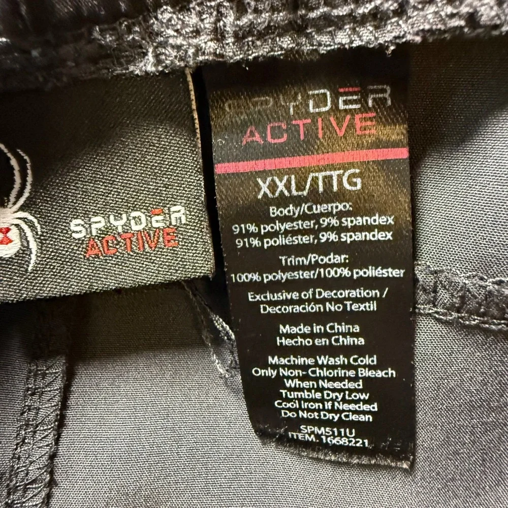 Spyder Active ProWeb Mens‎ XXL Digital Camo Training Shorts Black Grey SPM511U